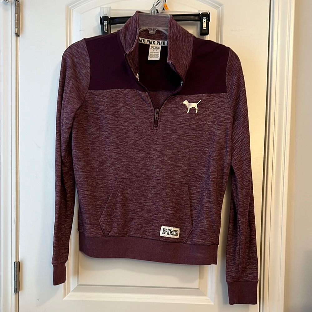 Victoria's Secret PINK Purple Quarter-Zip Pullover